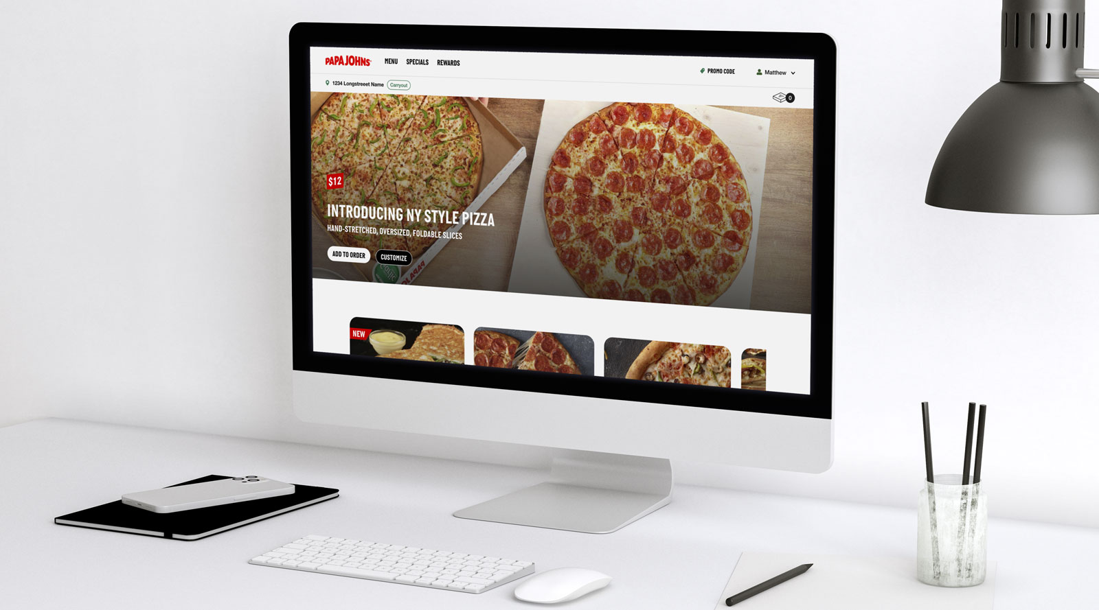 Papa Johns Homepage Redesign